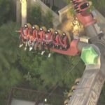 Riders caught on camera stuck in midair on California amusement park ride