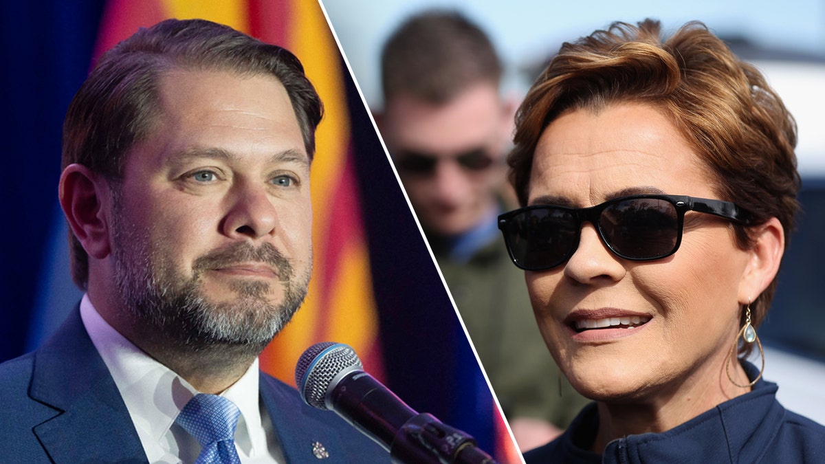 Left: Rep. Ruben Gallego; Right: Rep. Kari Lake