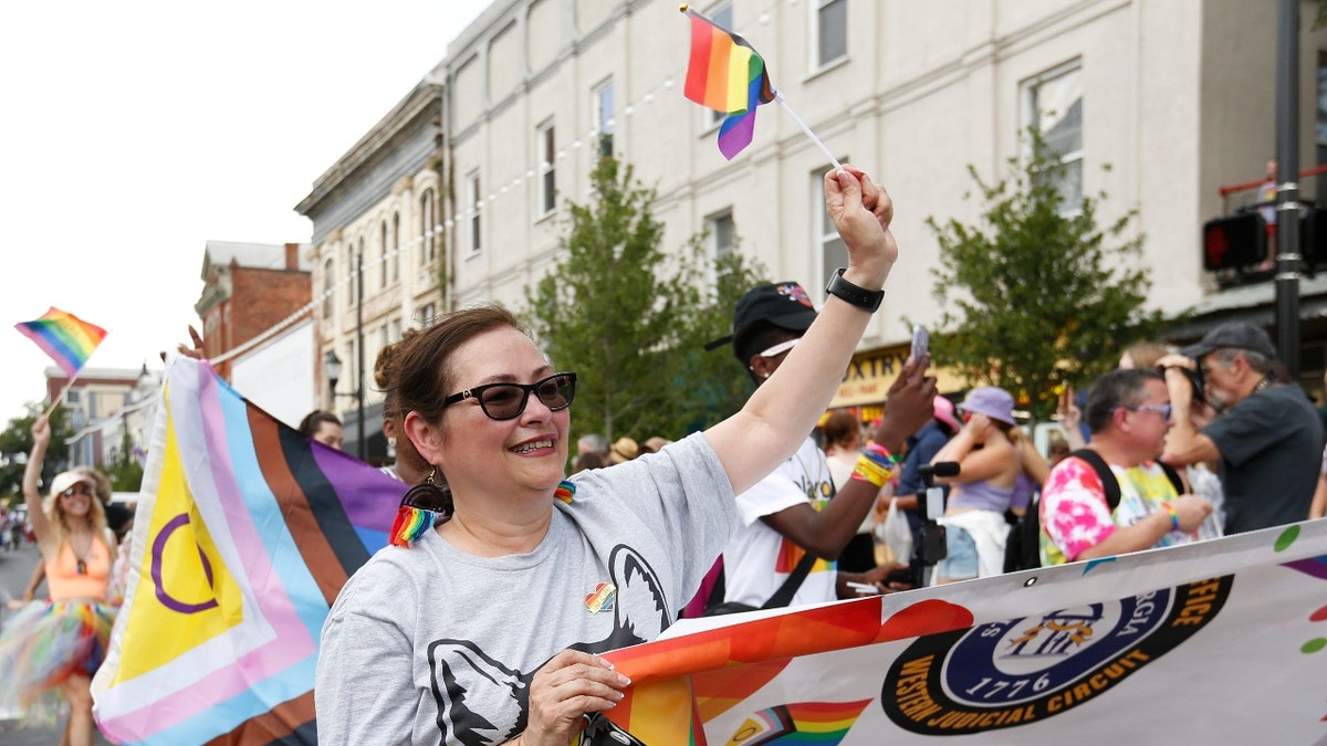 DA for Georgia's Western Judicial Circuit Deborah Gonzalez takes part in the inaugural Athens Pride Parade in downtown Athens, Ga., on Sunday, June 12, 2022. Athens Pride was organized by the Athens Pride and Queer Collective.