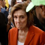 Teary-eyed Nancy Pelosi arrives to see Kamala Harris concede presidential race at Howard University