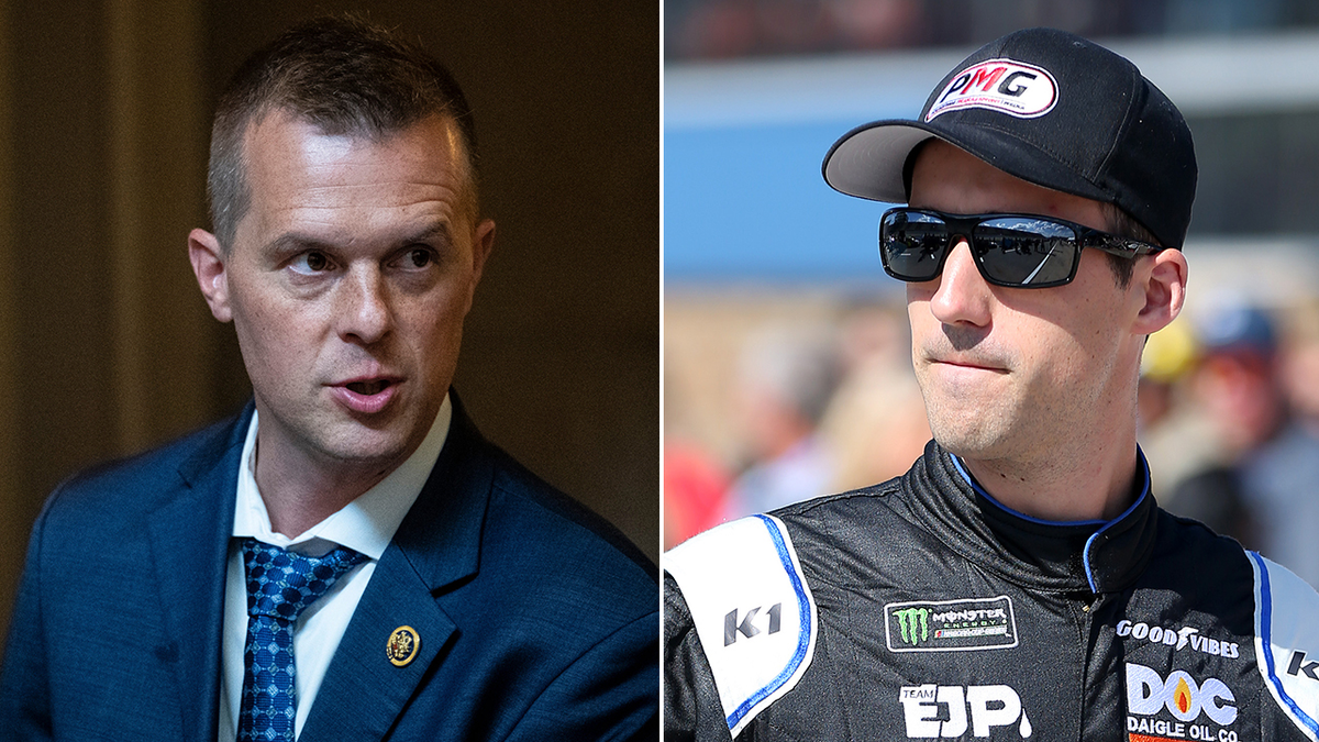 Maine Democratic Rep. Jared Golden, left, and Republican challenger Austin Theriault, a former NASCAR driver and current state representative.