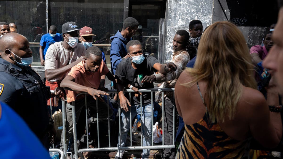 Migrants at NYC hotel