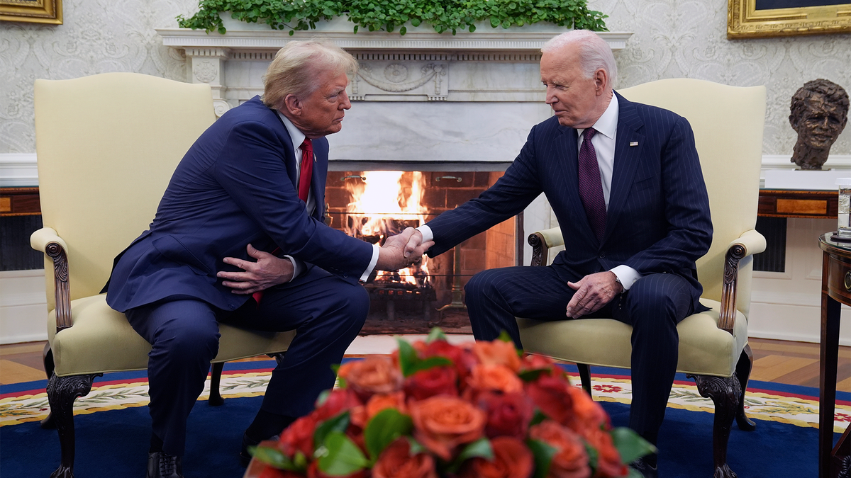 President-elect Trump with President Biden in Oval Office