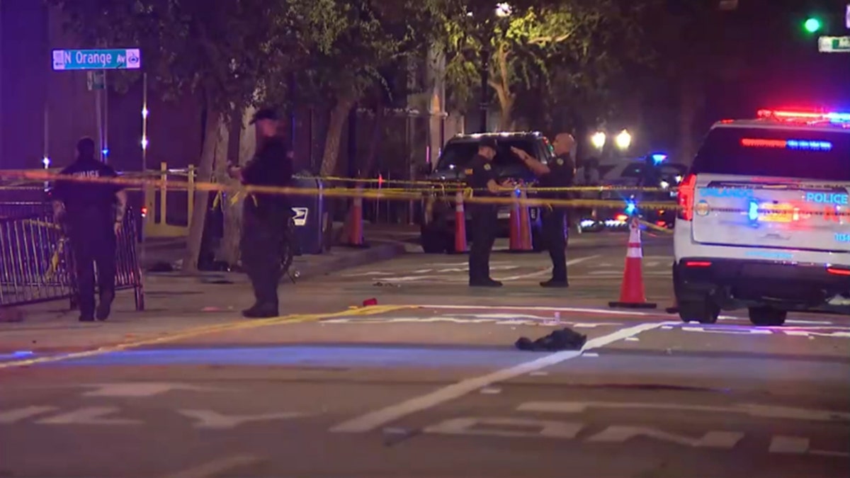 The scene of a shooting in Orlando, Florida, on Friday, Nov. 1. 