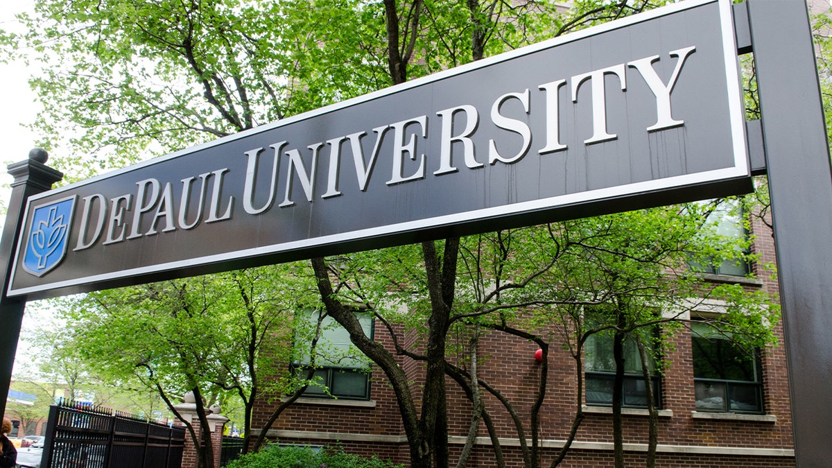 Entrance to DePaul University in Chicago