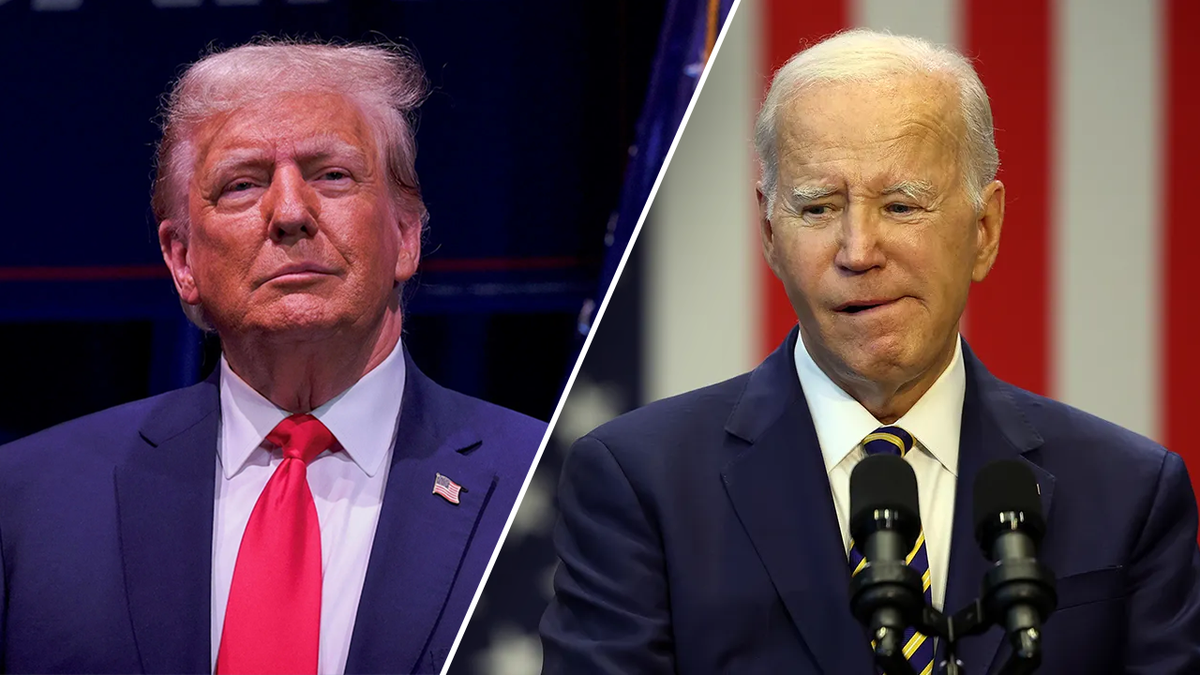 Joe Biden and Donald Trump split