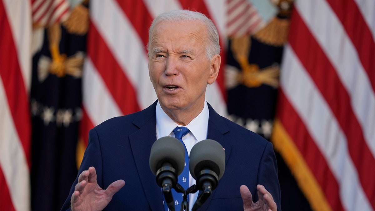 Biden closeup shot from the Rose Garden