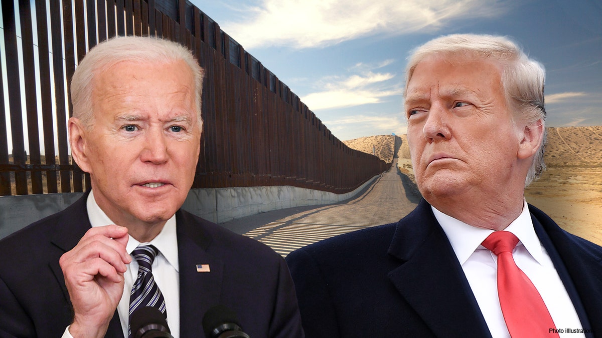 photo illustration with Joe Biden, left, and Donald Trump, right