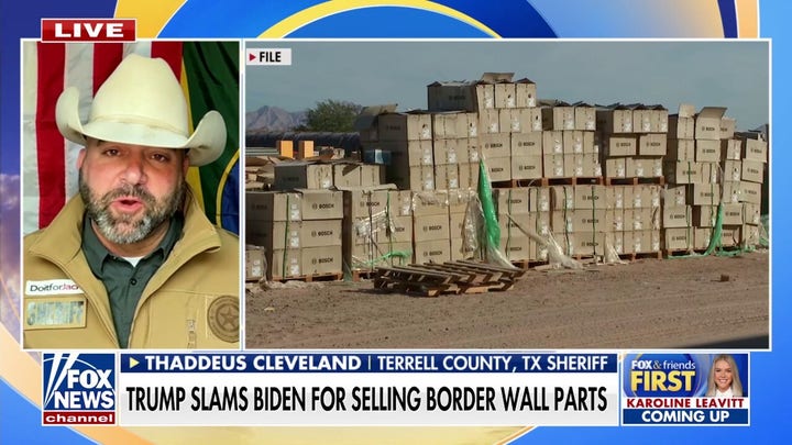 Texas sheriff frustrated with Biden administration for selling border wall parts 