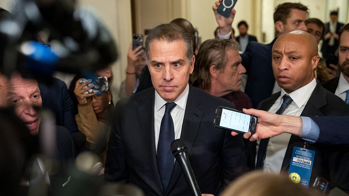 Reporters talk to Hunter Biden