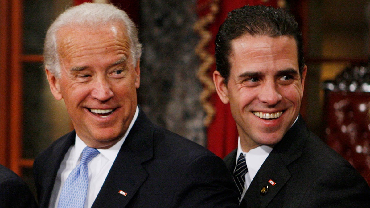 Hunter Biden, right, with Joe Biden in old photo