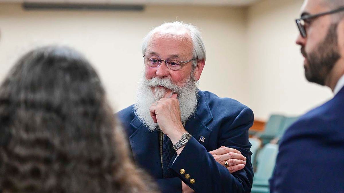 Bill Thompson listens in an Idaho courtroom