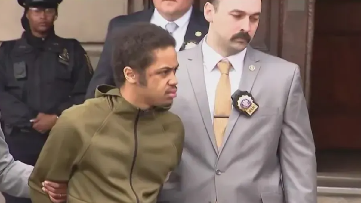 Devin Spraggins outside of court