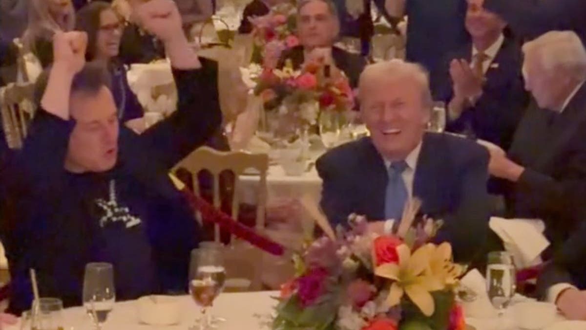 trump musk at table smiling