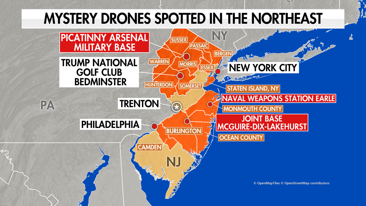 Mystery drones map