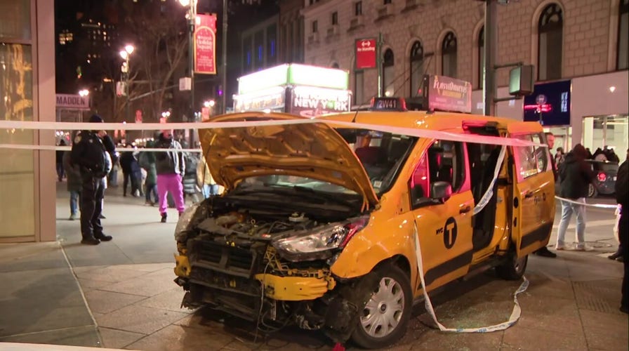 NYC taxi smashes into pedestrians on Christmas Day