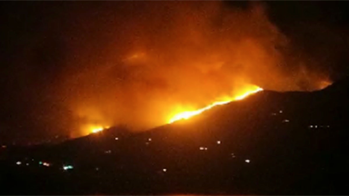 Franklin Fire overnight view