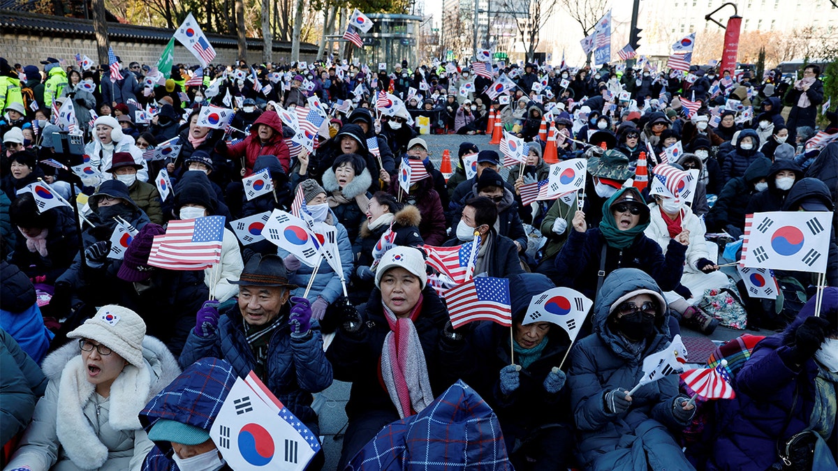 Protesters in South Korea