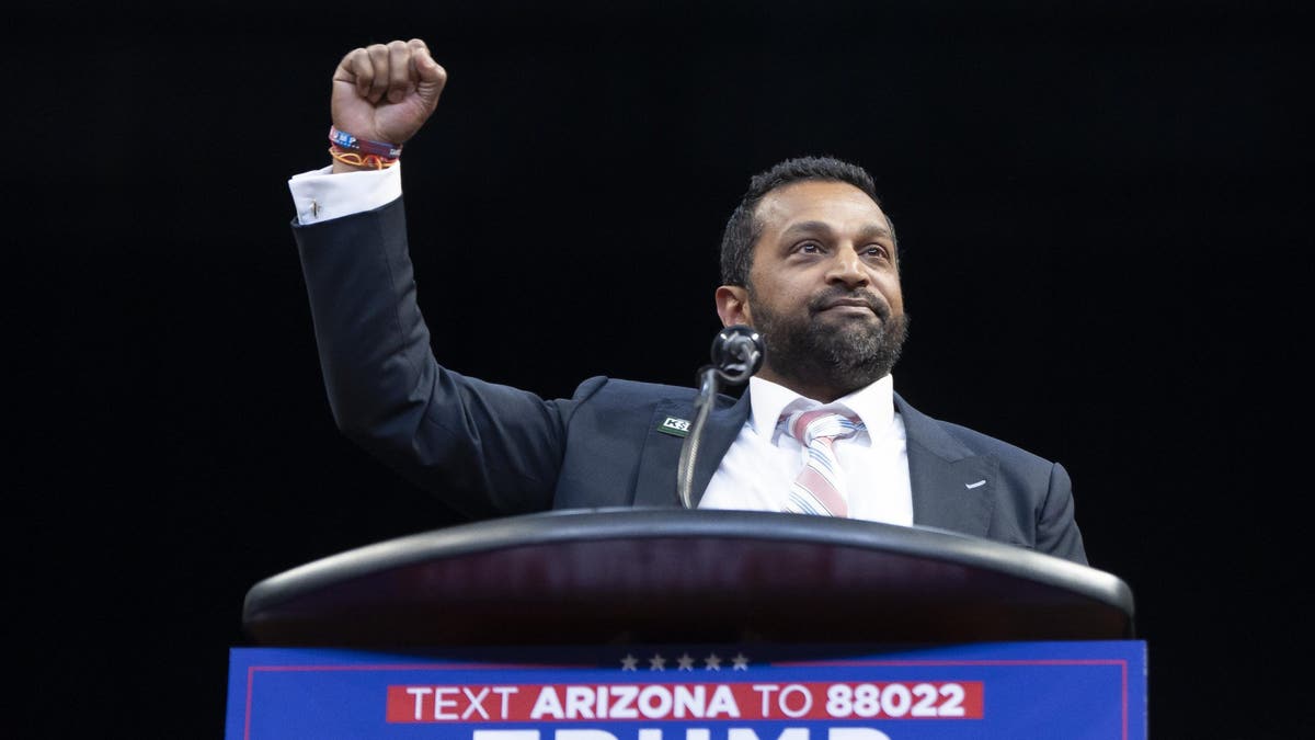 Kash Patel at a Trump rally