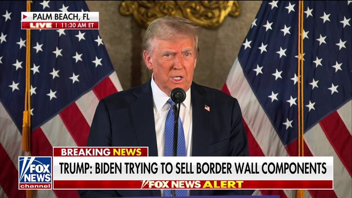 Trump: Biden selling border wall materials almost a criminal act 