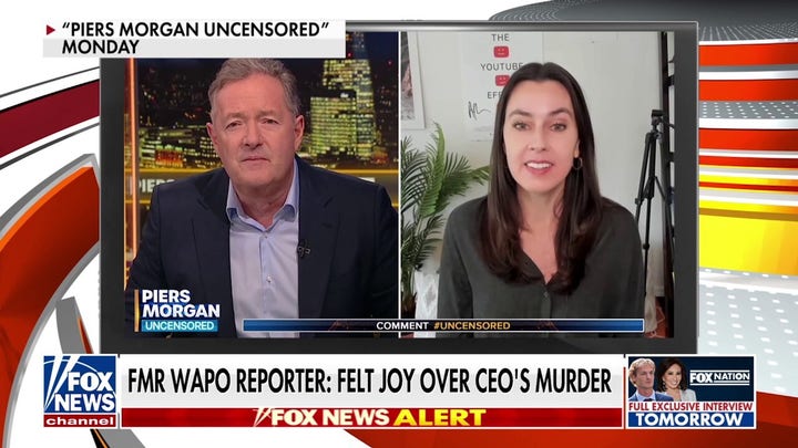 Piers Morgan confronts ex-WaPo reporter for 'joy' at CEO's murder: 'Why are you laughing?'